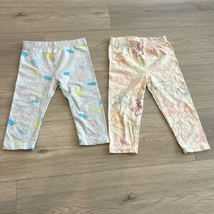 Set of 2 girls cropped leggings size 4-5